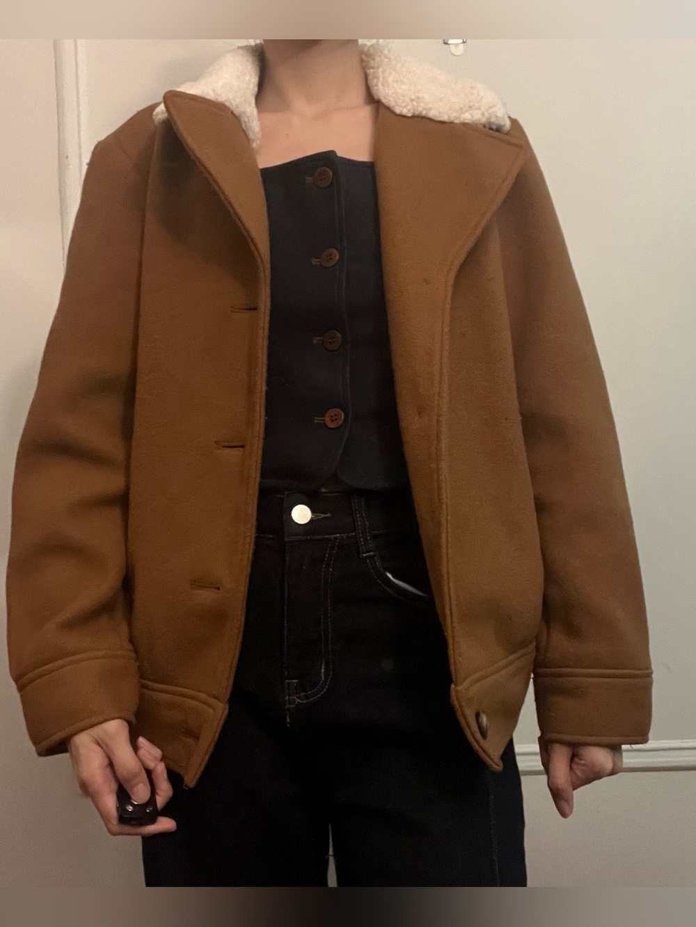Soft-Brushed Sherpa-Trim Jacket for Women - Horsing Around